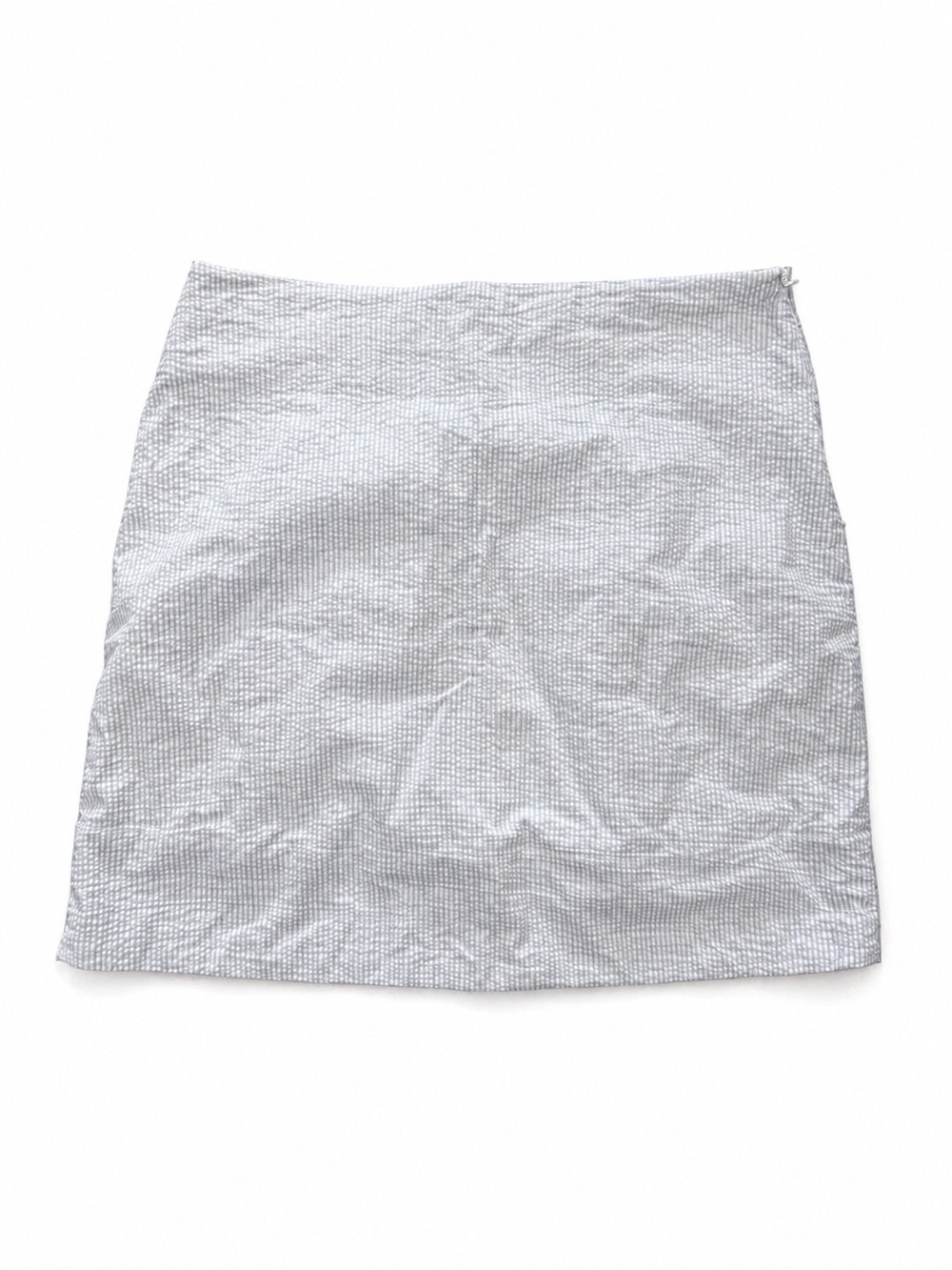 Castaway Nantucket Island Blue Seersucker Cocktail Mini Skirt Size 8 Preppy